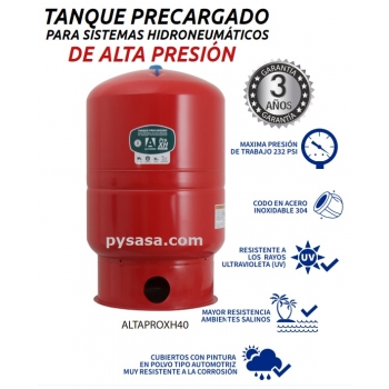 Tanque Precargado Vertical De Diafragma Marca Altamira Serie Xh Para