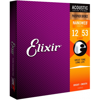 ENC. ELIXIR ACUSTIC NANOWEB CUSTOM LIGHT 12-53 16052