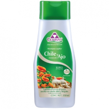 SHAMPOO CAPILAR DE CHILE Y EXTRACTO DE AJO 550ML