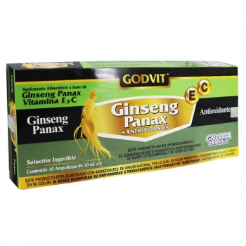 AMP. GINSENG PANAX + ANTIOXIDANTES C/10 ampolletas