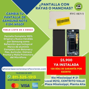 reparacion-cambio-de-pantalla-completa-100-y-nueva-para-samsung-note-9-mod-sm-n960f-en-monterrey-vendida-por-samsung-con-marco-de-aluminio