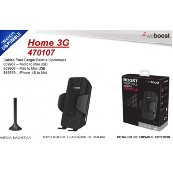 Kit amplificador de señal celular cuatribanda para vehículo, especial para 4G LTE, 3G y 2G, monousuario.  470-107