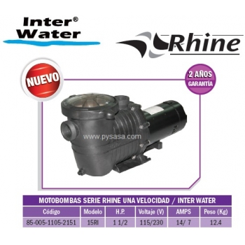 Motobomba RHINE, 1 1/2HP, Modelo 15RI  - Inter Water