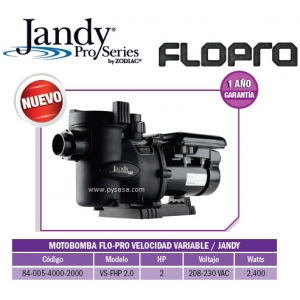 Motobomba Flopro  DOBLE VELOCIDAD 2 HP, Modelo VS-FHP2.0 - Jandy