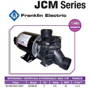 Motobomba JCM 2 HP, Modelo S2JCM -A3  Franklin Electric