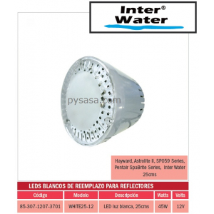 LED de Remplazo de Alta Intensidad White25-12, marca Inter Water