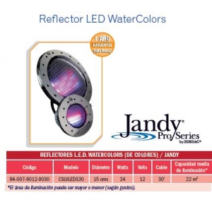 Reflector LED WaterColors. Modelo CSLVLEDS30. Jandy